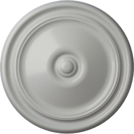 Ekena Millwork Reece Ceiling Medallion (Fits Canopies up to 2 3/8"), Hand-Painted Frost, 12"OD x 1 3/4"P CM12REFRF